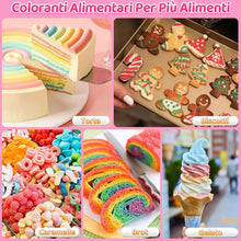 Carica l'immagine nel visualizzatore di Gallery, Coloranti Alimentari a 12 Colori X 10 ML-Grado Alimentare Colorante Alimentare Liquidi Concentrati per Decorare Torte, U