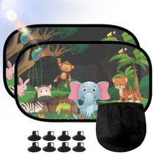 Carica l'immagine nel visualizzatore di Gallery, DEPAR Parasole per auto per bambini con protezione UV, set di 2 pezzi, 51 x 31 cm, parasole per finestrini laterali, mot