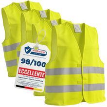 Carica l'immagine nel visualizzatore di Gallery, Upgrade4cars Gilet Rifrangente Auto Set 4 Giallo EN ISO 20471 Accessori