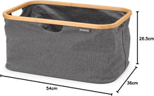 Carica l'immagine nel visualizzatore di Gallery, Brabantia Cesta per panni richiudibile 40L - Cesto impermeabile per il bucato bagnato e asciutto - Cesto per riporre vestiti e biancheria - Maniglie morbide - Accessorio per la casa - Pepper Black