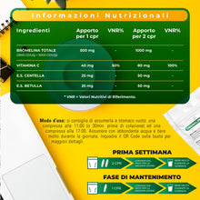 Carica l'immagine nel visualizzatore di Gallery, Symbeauty Bromelina Forte Drenaline 120 Cpr (4 mesi) 5000GDU Complex Vegano