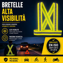 Carica l'immagine nel visualizzatore di Gallery, Goodyear Bretelle Rifrangenti Alta Visibilità, Omologate EN ISO 20471:2013+A1:2016, Catarifrangente Giallo, Taglia unica