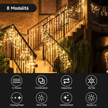 Carica l'immagine nel visualizzatore di Gallery, WOWDSGN Luci Natale Esterno Cascata 15M 660LED, Luci di Natale da Esterno, Tenda Luminosa Natale con Timer, 8 Modalità, 