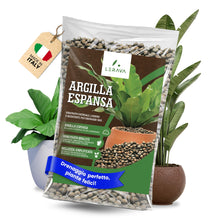 Carica l'immagine nel visualizzatore di Gallery, LERAVA® Argilla Espansa per Piante in Vaso (1L) - Drenante Leggero e Resistente - Argilla per Piante a PH Neutro - Subst