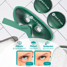 Carica l'immagine nel visualizzatore di Gallery, Medi Grade Maschera Occhi Gel Freddo con 2 Cuscinetti per Occhi, Set Verde