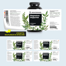 Carica l'immagine nel visualizzatore di Gallery, Magnesio Bisglicinato, 300mg di magnesio elementare/dose giornaliera, 180 capsule, Scorta 2 Mesi, Magnesio chelato, alta