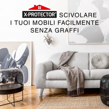 Carica l'immagine nel visualizzatore di Gallery, Scivoli in Feltro X-Protector - 8 Pezzi ⌀ 9cm, Bianchi