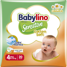 Carica l'immagine nel visualizzatore di Gallery, Babylino Sensitive Pannolini Taglia 4, Maxi (8-13kg), 20 Unità