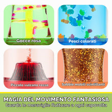 Carica l'immagine nel visualizzatore di Gallery, JOYIN Tubi Sensoriali Fidget, Set da 4 Pezzi, Giocattoli Sensoriali con Movimento Liquido, Gocce Rosa, Vulcano Rosso, Sa