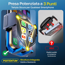 Carica l'immagine nel visualizzatore di Gallery, PORTENTUM Porta cellulare auto con gancio per presa d’aria – Nuova versione 2026 – Triplo aggancio – Rotazione 360° orie