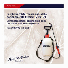 Carica l'immagine nel visualizzatore di Gallery, Spear &amp; Jackson 5LPAPS Spruzzatore a Pressione con Pompa, 43 x 18 x 42 cm, Bianco