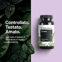 Carica l'immagine nel visualizzatore di Gallery, Cromo (picolinato di cromo) – alto dosaggio di 200 μg di cromo per compressa – 365 compresse – vegano, senza additivi in