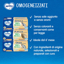 Carica l'immagine nel visualizzatore di Gallery, Mellin Omogeneizzati, Mix Gusti Pesce con Verdure, 100% Naturale, 12x80g