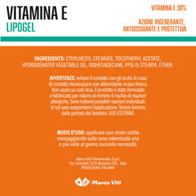 Carica l'immagine nel visualizzatore di Gallery, Marco Viti Vitamina E Lipogel, Vaso da 50 ml, Preparazione Topica con 30% α-Tocoferolo Acetato, Antiossidante e Idratant
