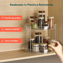 Carica l'immagine nel visualizzatore di Gallery, Avilia Set 2 Organizer Rotanti, 2 Livelli in Plastica Trasparente