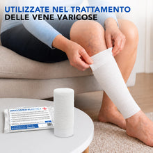 Carica l'immagine nel visualizzatore di Gallery, AIESI® Benda elastica medicata con pasta all’ossido di zinco F.U. m 5x10 cm ZINCOMED ELASTIC, Made in Italy