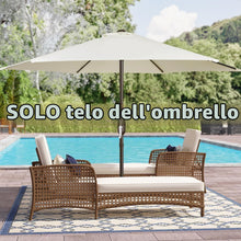 Carica l'immagine nel visualizzatore di Gallery, Telo Ombrellone 3X3 Ricambio 6 Stecche. Telo Ricambio Ombrellone 6 Stecche E 3 Metri Resistente E Spesso. Ricambio Ombre