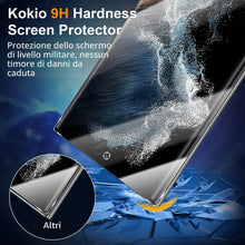 Carica l'immagine nel visualizzatore di Gallery, Kokio Vetro Temperato per Samsung Galaxy S22 Ultra 5G, 2 Pezzi Pellicola Protettiva + 2 Pezzi Pellicola Fotocamera Prote
