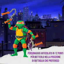 Carica l'immagine nel visualizzatore di Gallery, Giochi Preziosi - Michelangelo Tartarughe Ninja Caos Mutante, Michelangelo in versione Action Figure Base Articolata da 12 cm, Personaggio con Armi da Combattimento, Per Bambini dai 4 anni