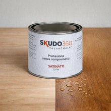 Carica l'immagine nel visualizzatore di Gallery, SKUDO360® – Vernice Protettiva Trasparente SATINATA Effetto Cera per Chalk Paint, Legno, Muro, Cemento, Pietra e Terraco