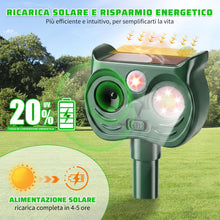 Carica l'immagine nel visualizzatore di Gallery, 2 Pezzi Dissuasore Gatti Ultrasonico Solare Giardino 2026