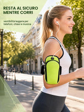 Carica l'immagine nel visualizzatore di Gallery, Borsa da braccio sportiva 2 pezzi, sportarmband e handytasche con kopfhörerfach, schweißfest, per corsa, joggen, fitness