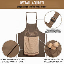 Carica l'immagine nel visualizzatore di Gallery, Grembiule da cucina divertente da uomo, apribile, con tasca nascosta, grembiule scherzo, grembiule divertente per barbec
