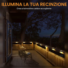 Carica l'immagine nel visualizzatore di Gallery, Solpex Lampade solari per esterni, 4 pezzi, luce bianca calda, luci solari impermeabili, illuminazione a LED per scale e