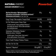 Carica l'immagine nel visualizzatore di Gallery, Powerbar Natural Energy Cereal Bar + Magnesium (18x40g) Cacao Crunch - Barre - Barrette energetiche