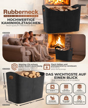 Carica l'immagine nel visualizzatore di Gallery, Rubberneck Cesto per tronchi L in feltro grigio antracite 54 x 39 x 30 cm
