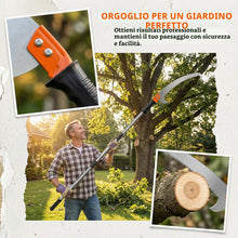Carica l'immagine nel visualizzatore di Gallery, Seghetto per Potatura Manuale, 3m Sega ad Asta Estensibile per Tagliare Rami Alti, Palme e Arbusti