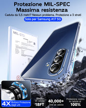 Carica l'immagine nel visualizzatore di Gallery, LeYi Cover per Samsung A17 5G/A18 con 2 Vetro Temperato(Trasparente)