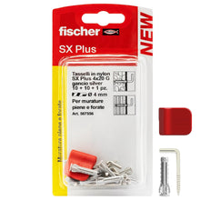 Carica l'immagine nel visualizzatore di Gallery, Fischer 10 Ganci Appendi Quadri Silver con Tassellini 4mm e Clip di Fissaggio, Installazione Pulita su Muro per Cornici 