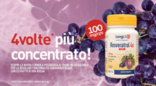 Carica l'immagine nel visualizzatore di Gallery, LongLife® Resveratrol 4x Forte | con Veri-te® | Trans-resveratrolo con estratto di uva rossa | Microcircolo e benessere 