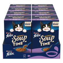 Carica l'immagine nel visualizzatore di Gallery, FELIX Soup Time Original Cibo Umido per Gatti Adulti, 48 Bustine da 48g