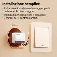 Carica l'immagine nel visualizzatore di Gallery, SONOFF ZBMINIR2 Zigbee Smart Switch 2-Way, Interruttore intelligente, controllo APP, Funziona con Alexa, Google Home, Ri