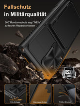 Carica l'immagine nel visualizzatore di Gallery, Vihibii Cover per Samsung Galaxy S24 Ultra con Porta Carte e Scorrevole per Fotocamera, TPU Robusto Resistente ai Graffi
