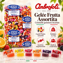 Carica l'immagine nel visualizzatore di Gallery, Ambrosoli Gelée Caramelle Gommose Frutta Assortita Incartate 2,5 kg