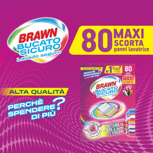Carica l'immagine nel visualizzatore di Gallery, Brawn Bucato Sicuro Foglietti Acchiappacolore, Con Agenti Inibitori Cattura le Tinte e i Colori, Confezione da 80 Foglie