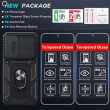 Carica l'immagine nel visualizzatore di Gallery, LeYi Cover per Samsung A55 5G con Vetro Temperato [2 Pack](Nero)