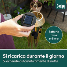 Carica l'immagine nel visualizzatore di Gallery, Gadgy Scacciapensieri Solare a Vento LED per Giardino e Terrazza