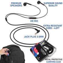 Carica l'immagine nel visualizzatore di Gallery, LUDOS ZENITH Auricolari In-Ear Cuffie, Cuffiette con Filo e Microfono, 5 Anni di Garanzia, Cuffie Isolamento Acustico, C