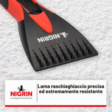 Carica l'immagine nel visualizzatore di Gallery, Nigrin Raschietto per Ghiaccio per Auto, per Inverno, Manico ergonomico Morbido, Denti per Rompere Il Ghiaccio, Colore: 