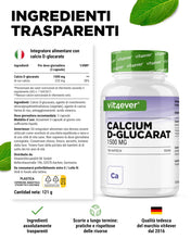 Carica l'immagine nel visualizzatore di Gallery, vit4ever Calcium-D-Glucarato 1500 mg - 180 Capsule