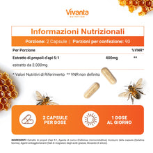 Carica l'immagine nel visualizzatore di Gallery, Propoli Capsule – Estratto Puro da 2.000mg di Propoli – 180 Capsule