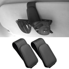 Carica l'immagine nel visualizzatore di Gallery, portaocchiali Auto, 2 Confezioni, Magnetico, in Pelle, Porta Occhiali da Auto, per Auto, con Clip per Biglietti (Nero)