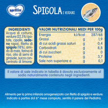 Carica l'immagine nel visualizzatore di Gallery, Mellin Omogeneizzati, Mix Gusti Pesce con Verdure, 100% Naturale, 12x80g
