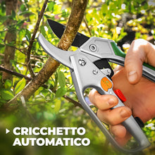 Carica l'immagine nel visualizzatore di Gallery, GRÜNTEK Forbici Cesoie da Potatura Giardino a Cricchetto CONDOR 20cm