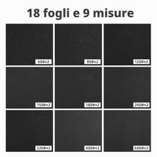 Carica l'immagine nel visualizzatore di Gallery, Carehabi Set di carta vetrata 60 80 120 150 180 240 320 400 600 carta abrasiva bagnata e asciutta per auto, mobili in le