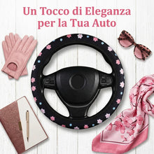 Carica l'immagine nel visualizzatore di Gallery, Coprivolante Auto in Cotone, Coprivolante Auto Universale da 38 cm, Antiscivolo e Traspirante, Proteggi Volante con Desi